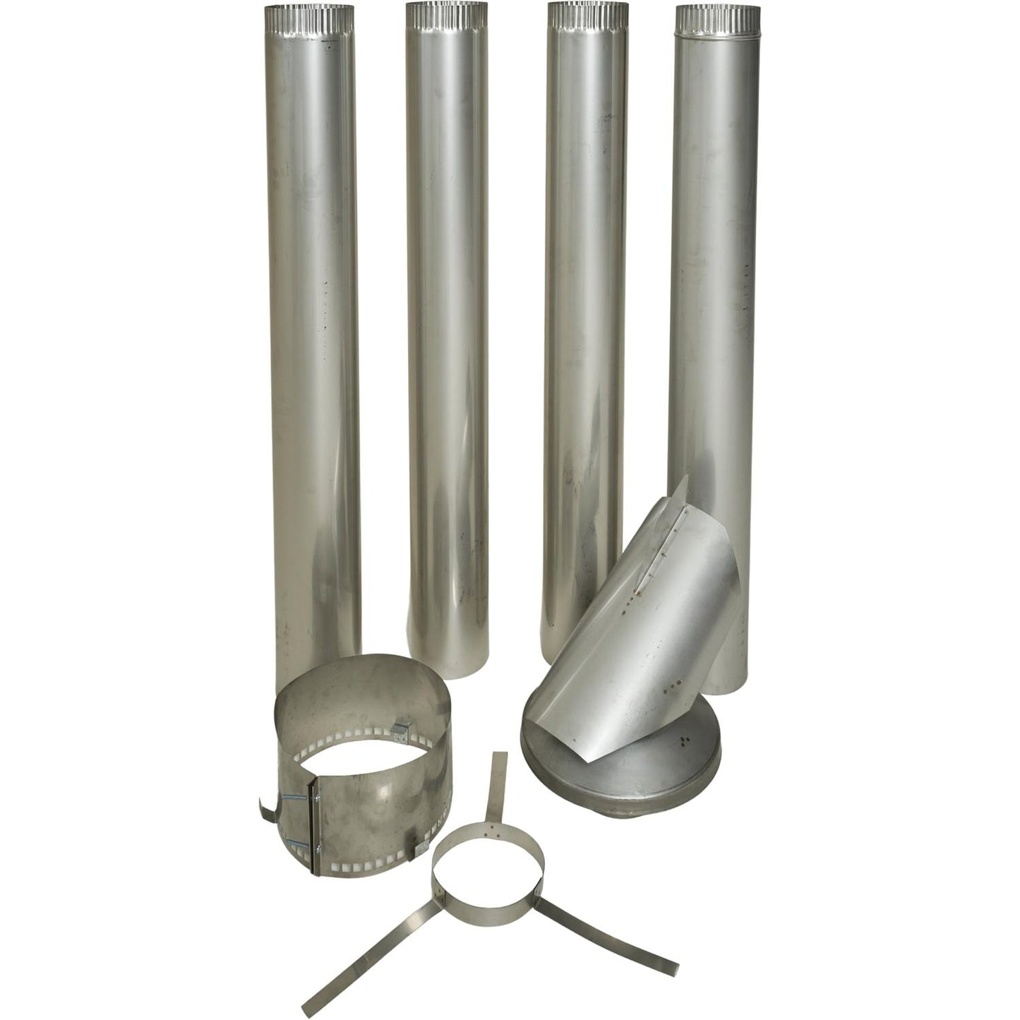Woodsman Heat Saver Flue Kit Flare W/1200 Shield - Pewter