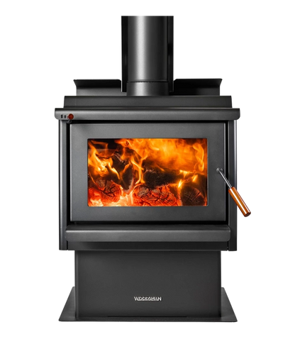 Woodsman Coleridge ULEB Wood Fire with Pedestal Metallic Black