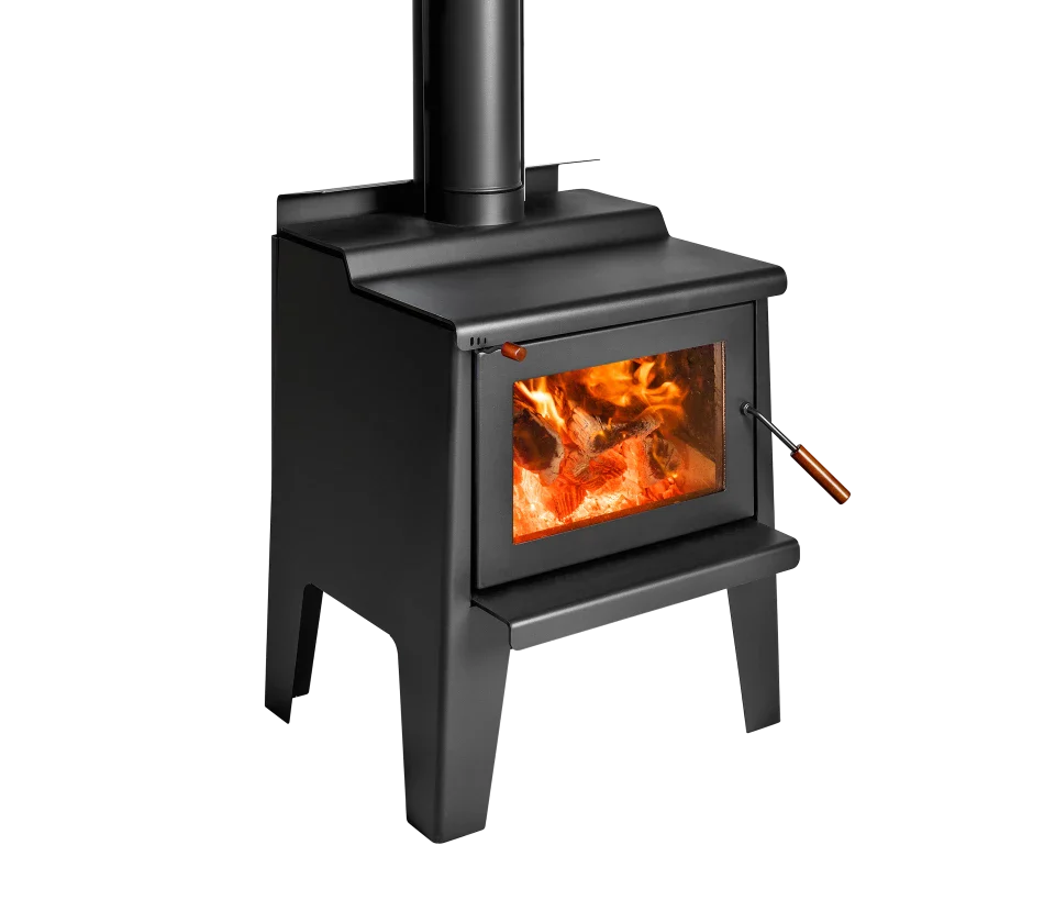 Woodsman Coleridge ULEB Wood Fire with Legs Metallic Black