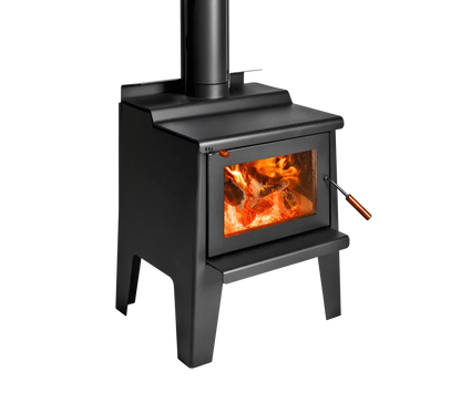 Woodsman Coleridge ULEB Wood Fire with Legs Metallic Black