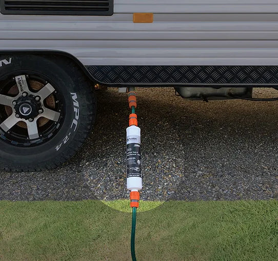 Puretec Caravan Inline Filter with Brass Hose Connectors CR20
