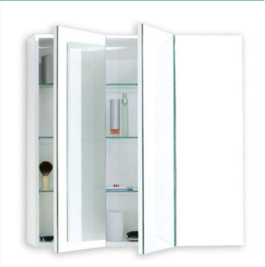 Raymor Boston 3 Door Mirror Cabinet 900mm White