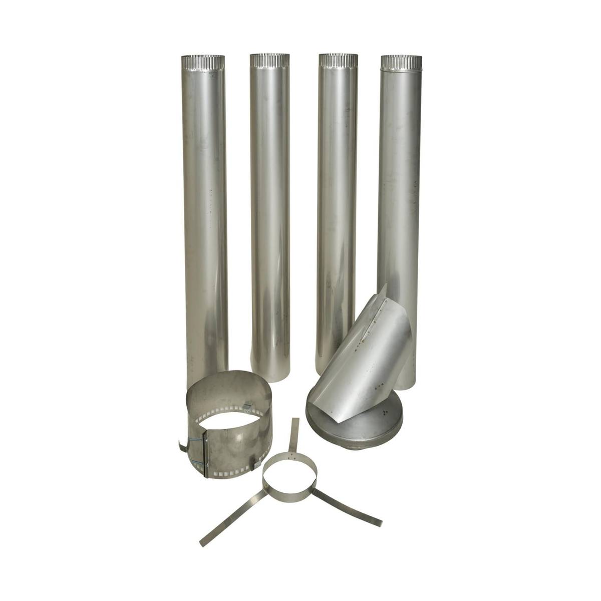 Woodsman Heat Saver Flue Kit Flare W/1200 Shield - Pewter