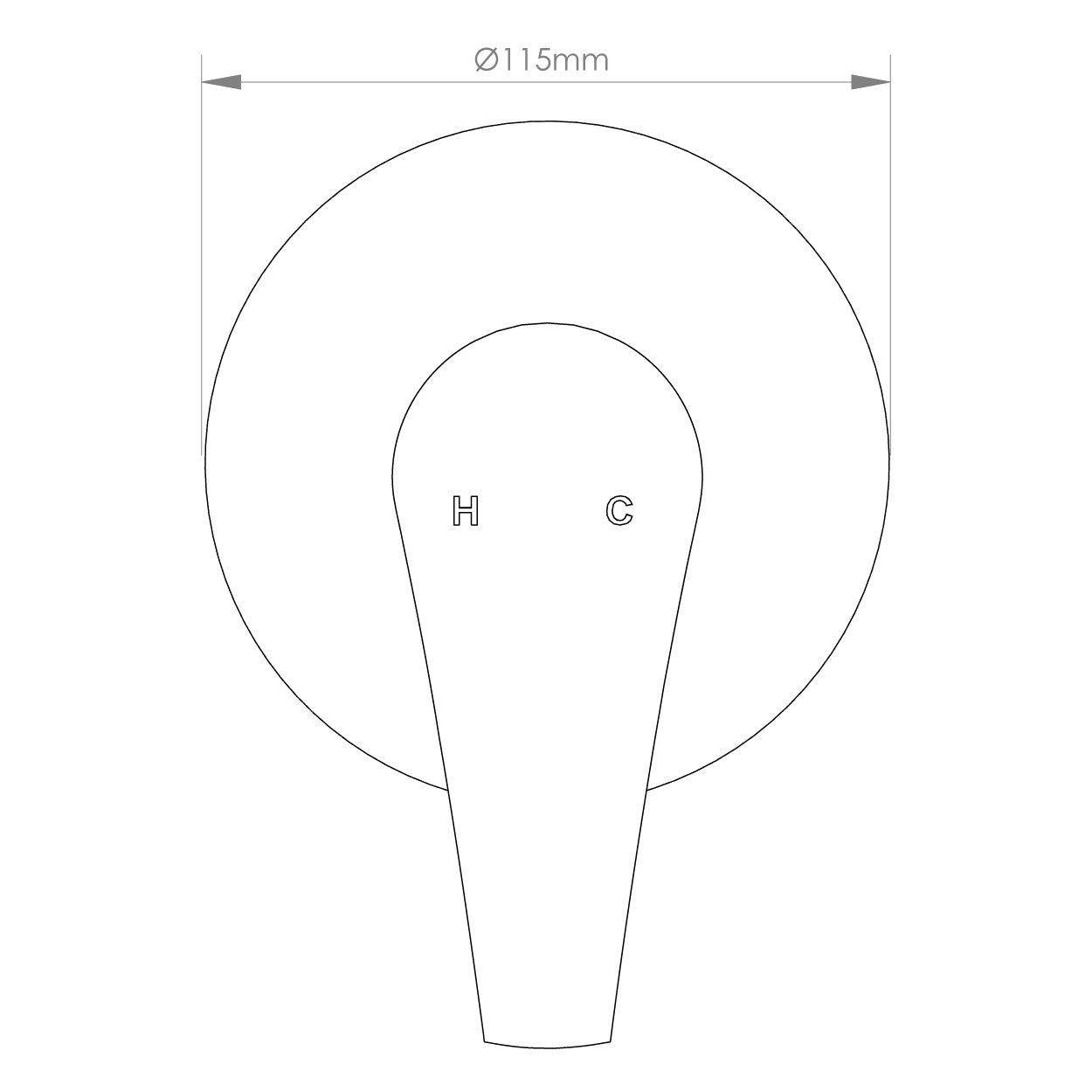 Vortex Jumbo Shower Mixer Faceplate