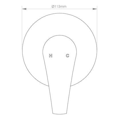 Vortex Jumbo Shower Mixer Faceplate