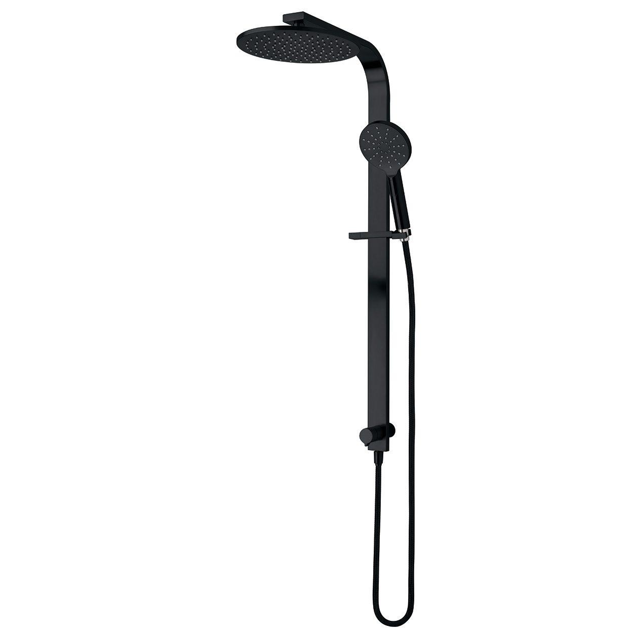 Eclipse Double Head Shower (Round) - Matte Black
