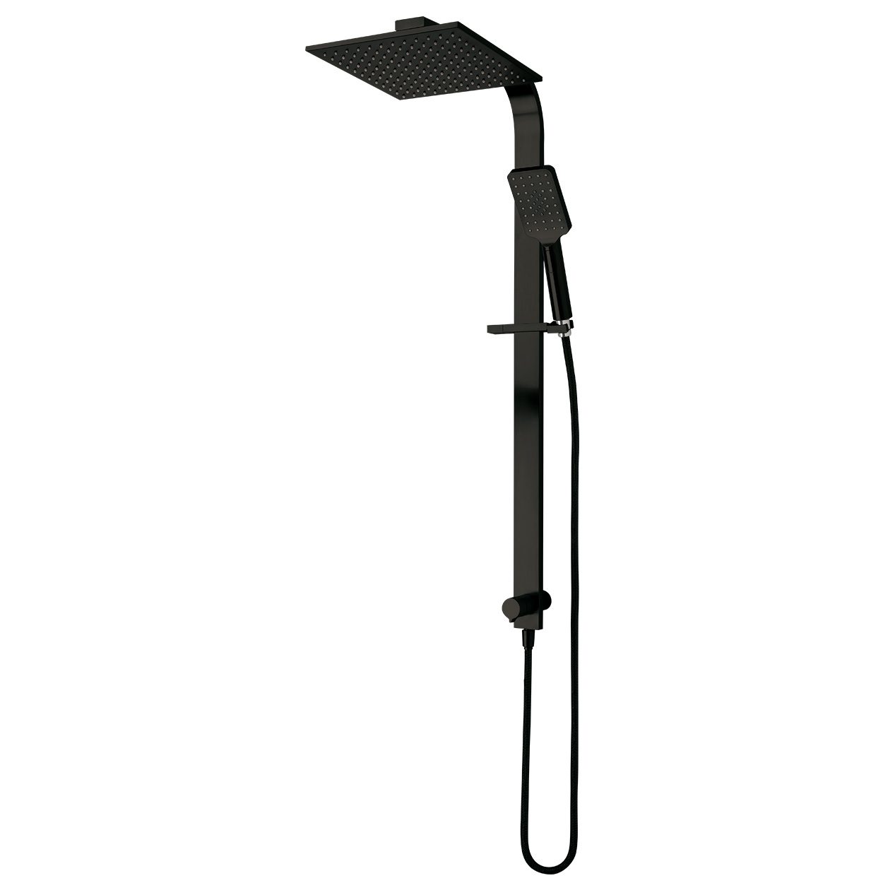 Eclipse Double Head Shower (Square) - Matte Black