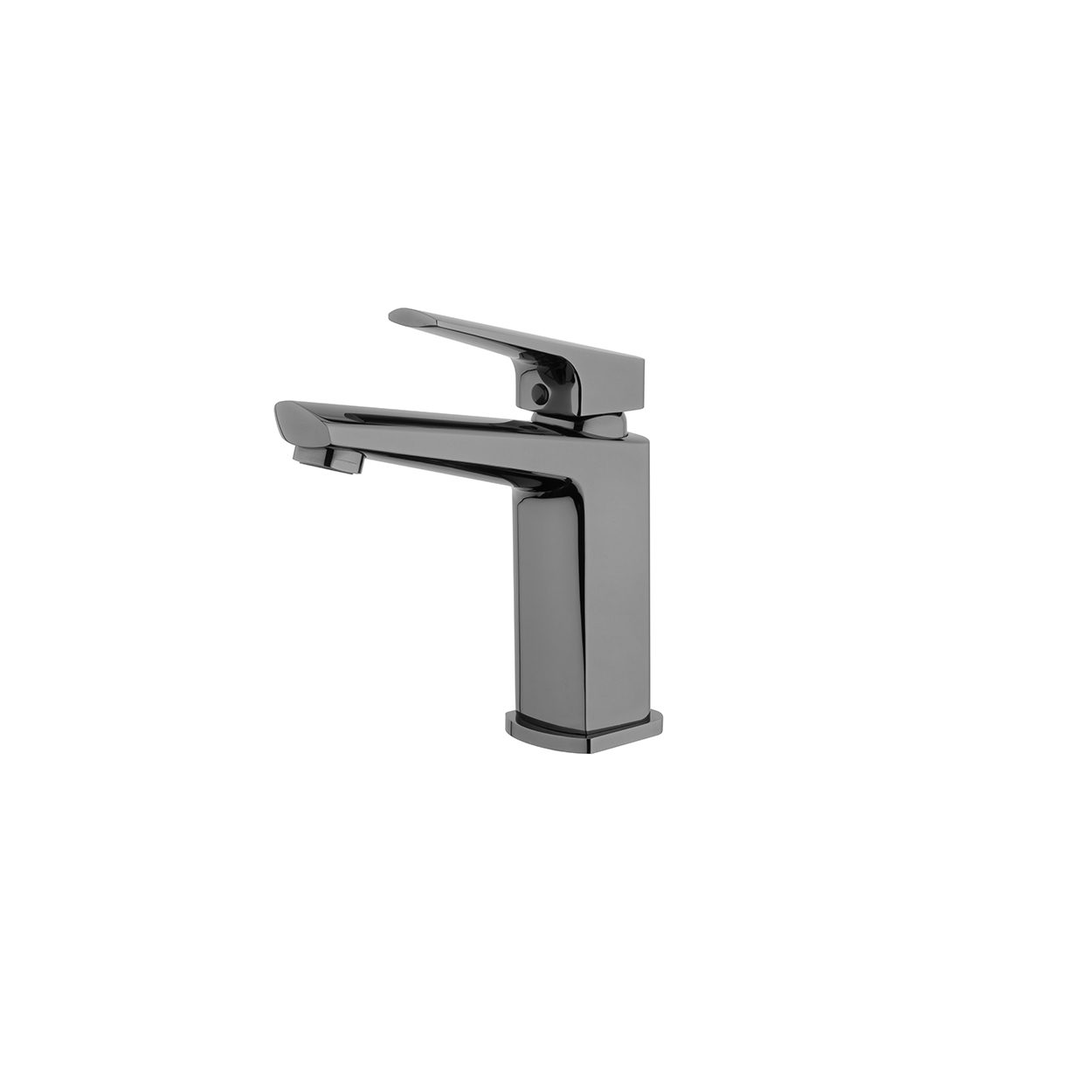 Voda Eclipse Basin Mixer - Mirrored Black (PVD)