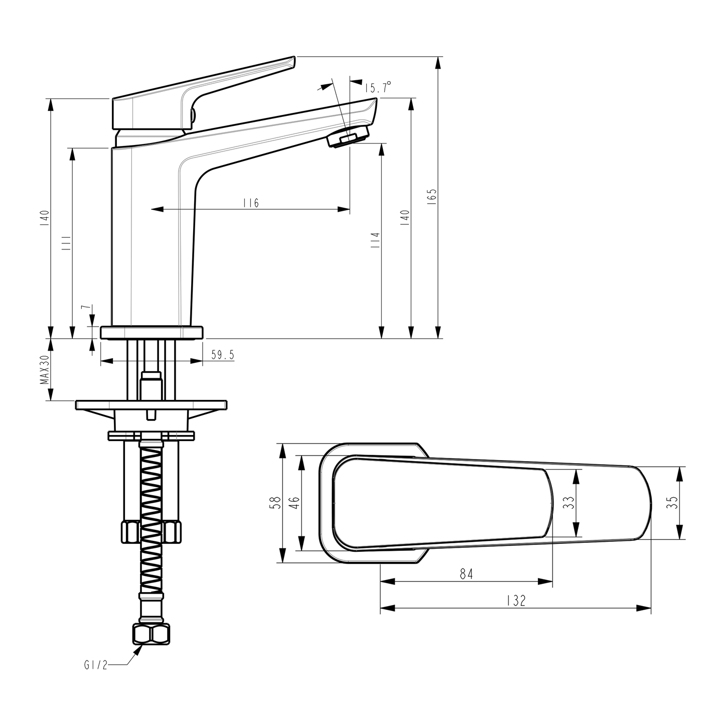 Eclipse Swivel Basin Mixer - Chrome