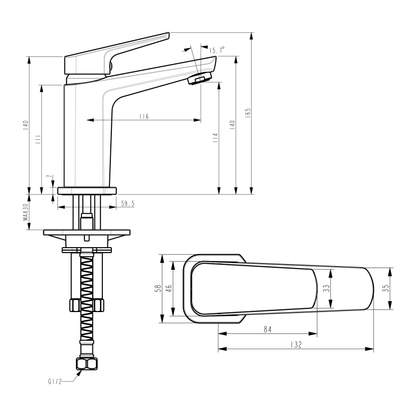 Eclipse Swivel Basin Mixer - Chrome
