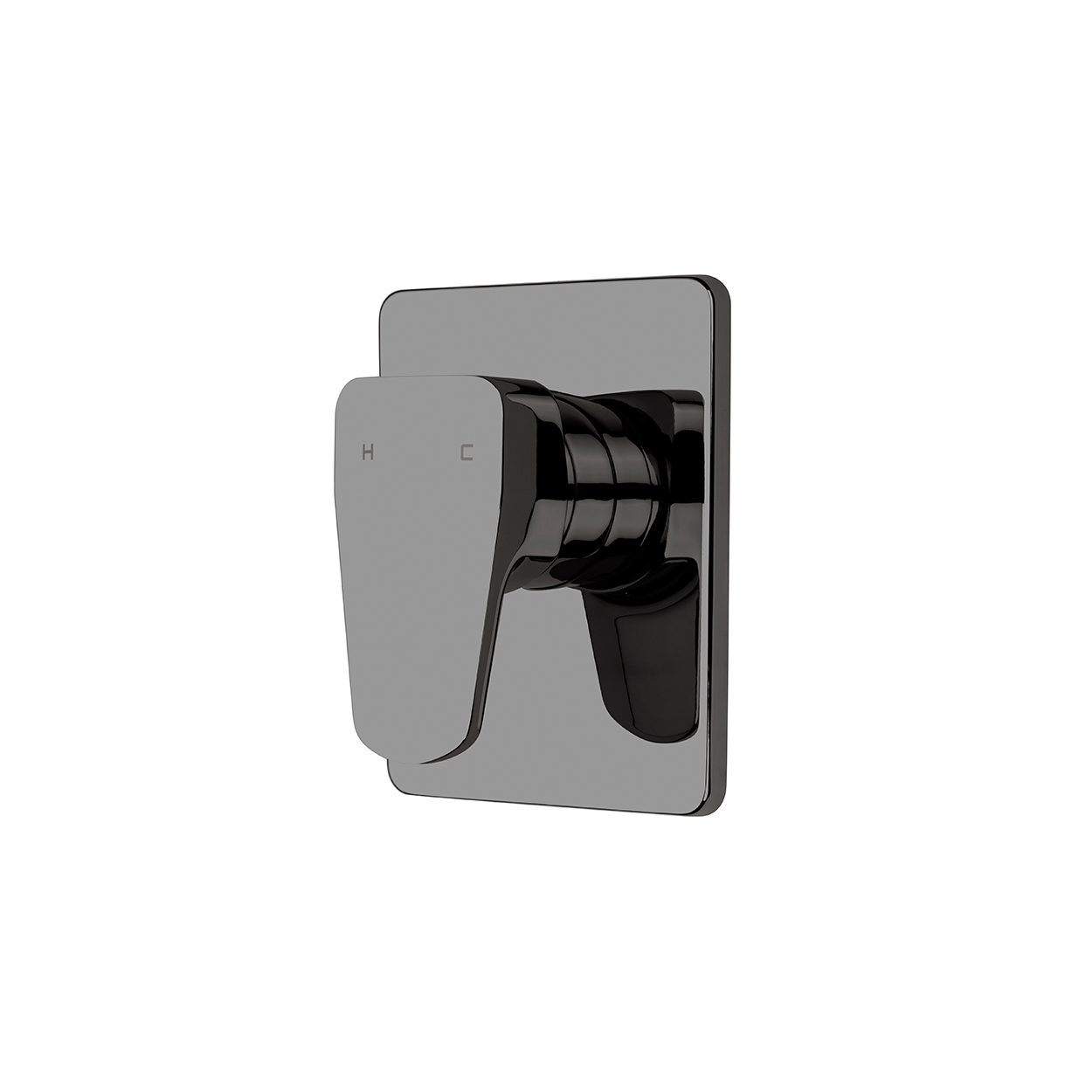 Eclipse Vortex Shower Mixer - Mirrored Black (PVD)
