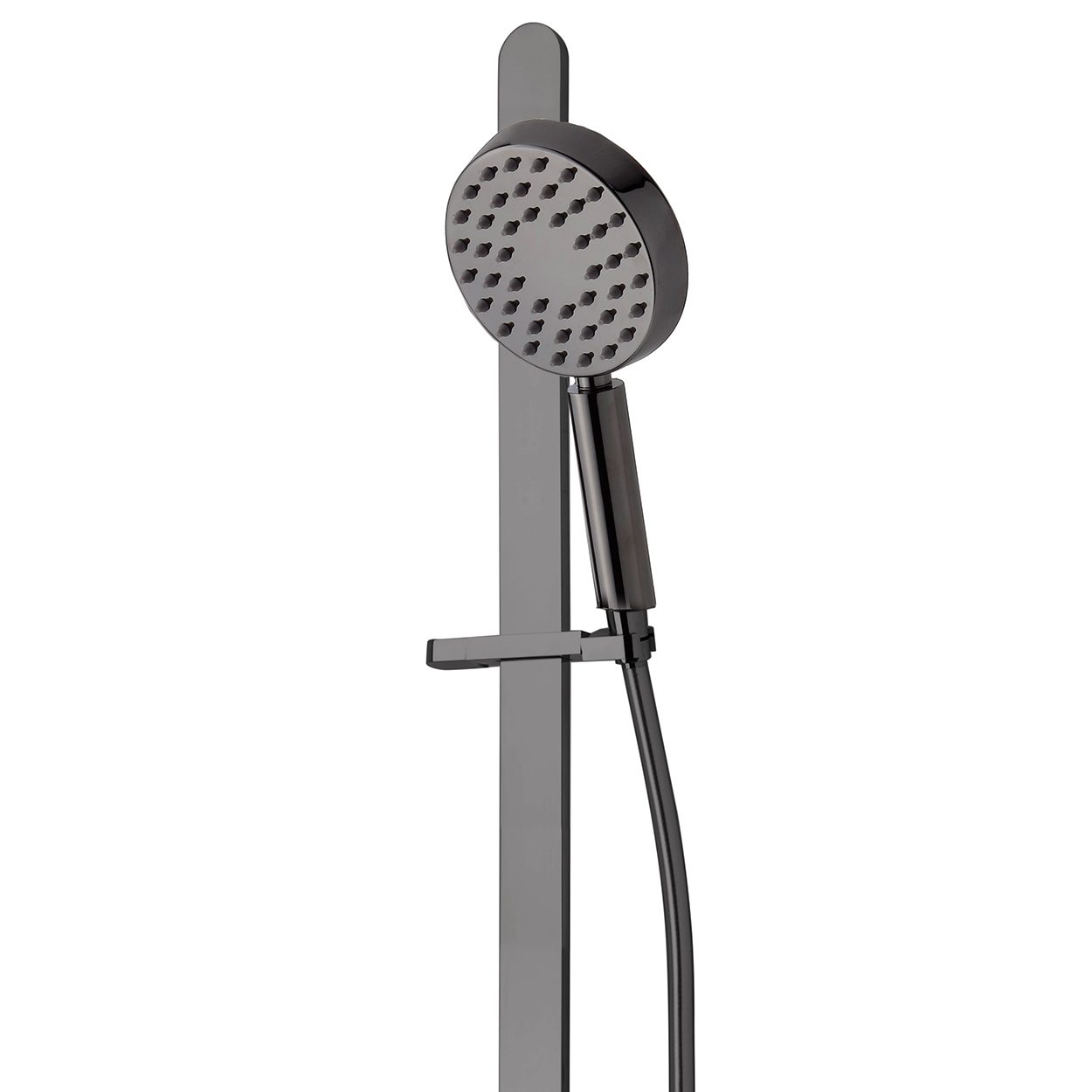 Eclipse 1 Function Slide Shower (Round) - Mirrored Black (PVD)
