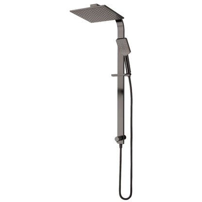 Eclipse Double Head Shower (Square) - Brushed Gunmetal (PVD)