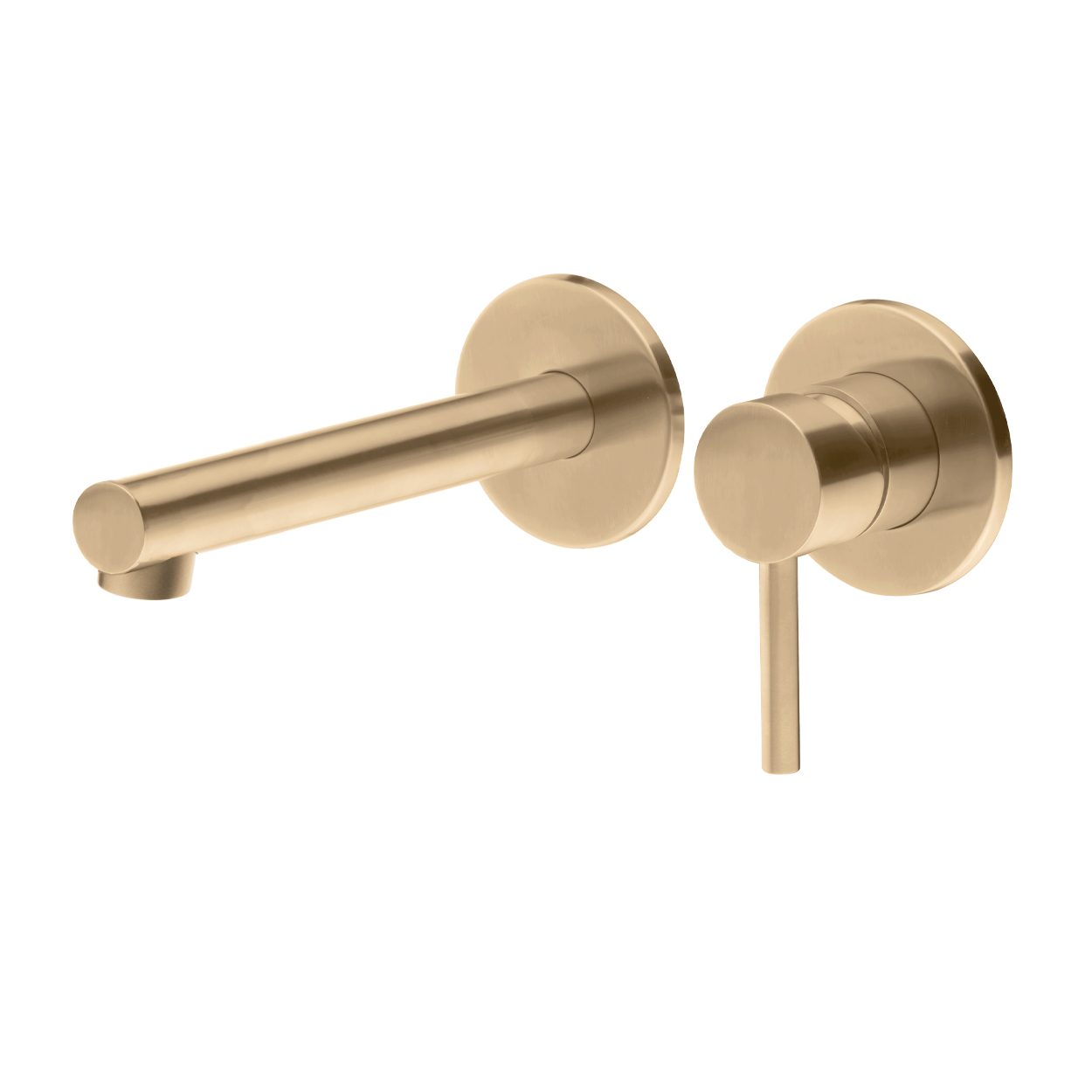 EcoMinimal Wall Mounted Basin Mixer -  Brushed Brass