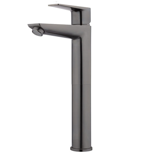 Voda Olympia Basin Mixer – High Rise - Brushed Gunmetal