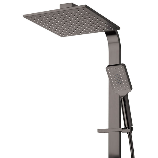 Eclipse Double Head Shower (Square) - Brushed Gunmetal (PVD)