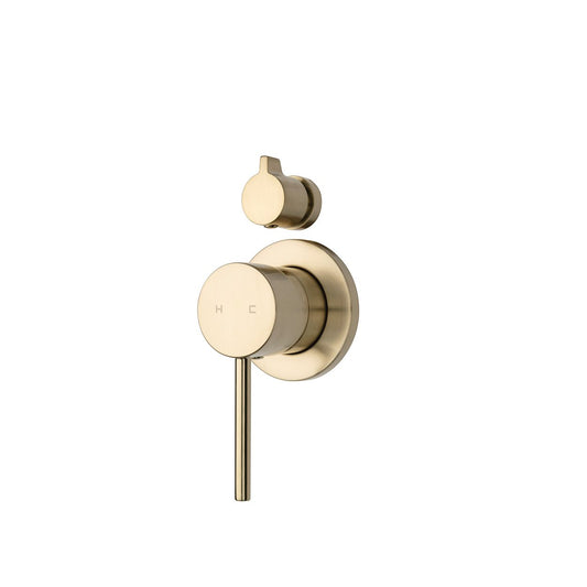 Voda Storm Shower Mixer with Diverter - Brushed Brass