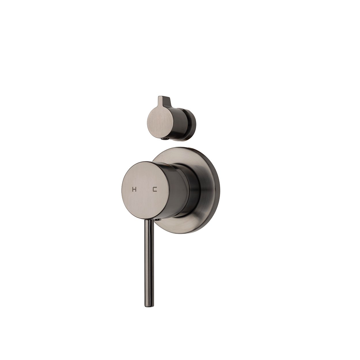 Voda Storm Shower Mixer with Diverter - Brushed Gun Metal
