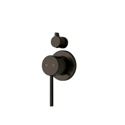 Voda Storm Shower Mixer with Diverter - Brushed Black