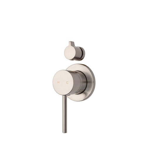 Voda Storm Shower Mixer with Diverter - Brushed Stainless