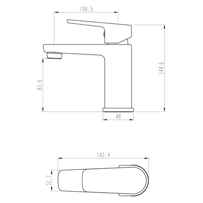 Voda Soul Basin Mixer - Chrome