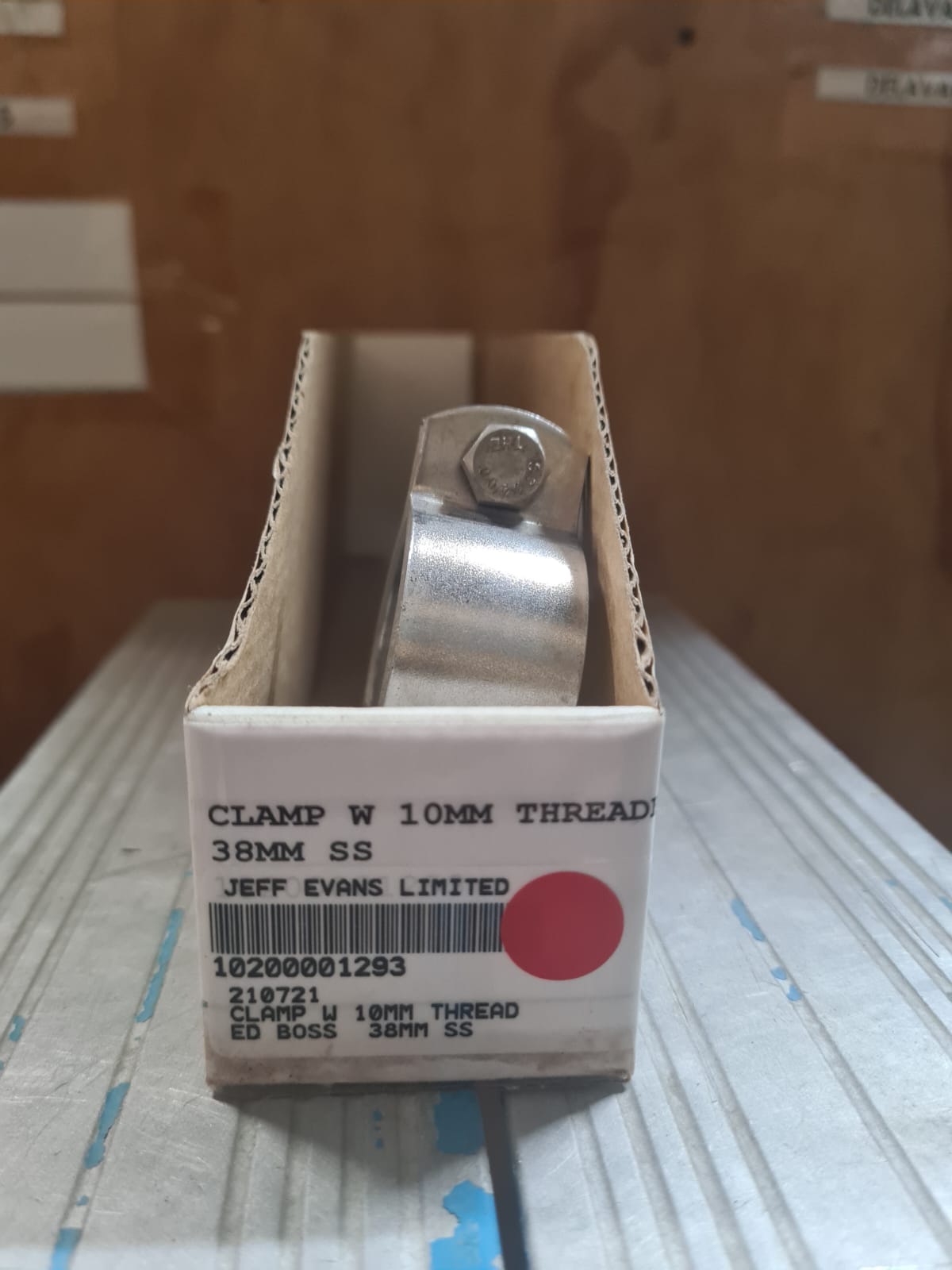 Rural - Clamp w 10mm Threaded Boss 38mm SS