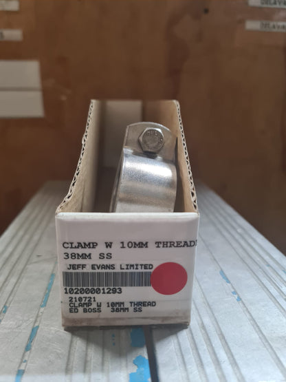 Rural - Clamp w 10mm Threaded Boss 38mm SS