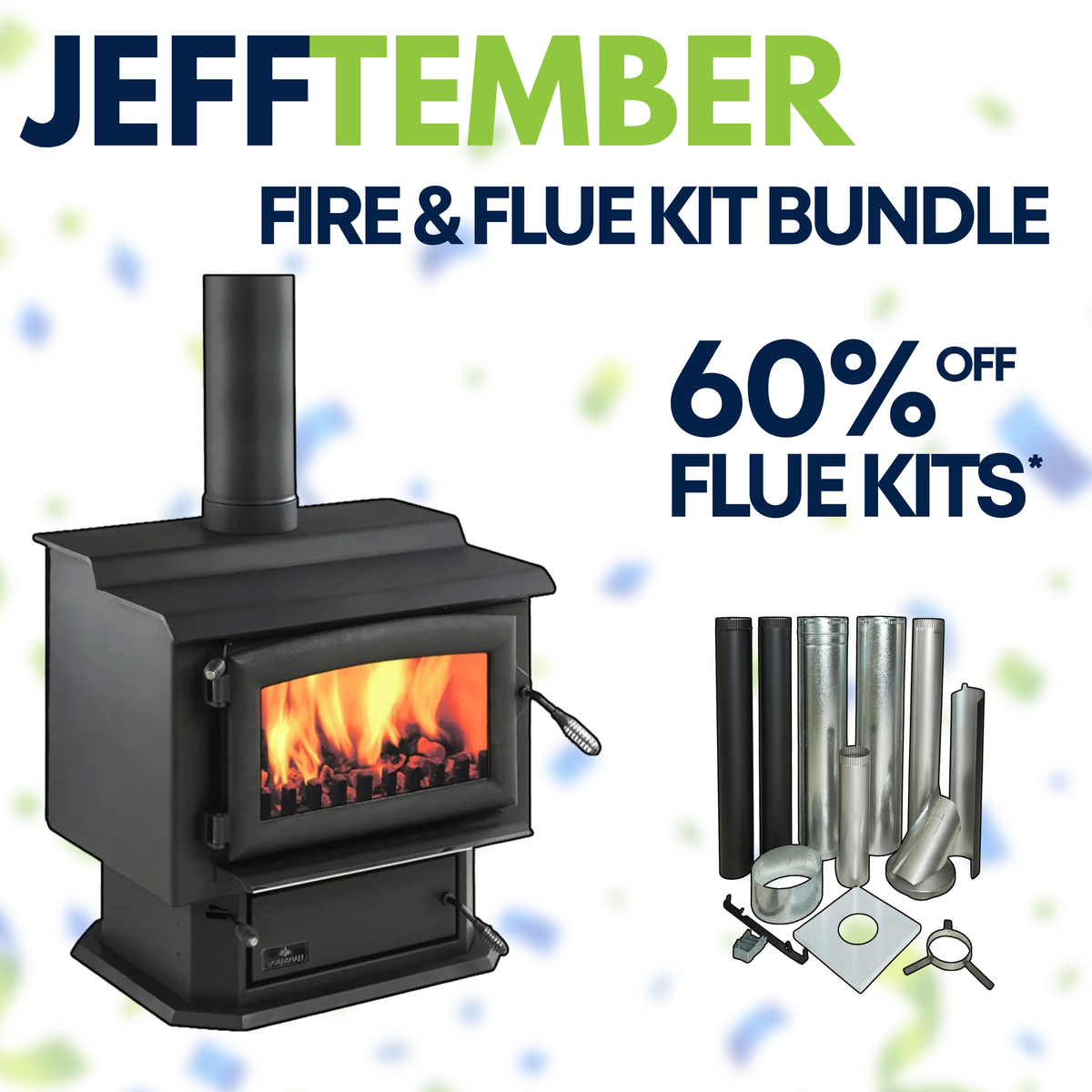 Woodsman Strongman Multi-Fuel 26kW Metallic Black and Flue Kit