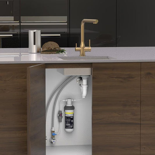 Puretec Tripla Elite Z1-E20-BG Mixer Tap & Filter - Brushed Gold