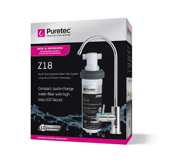Puretec Z18 Quick-Twist Undersink Water System with High Loop Designer Faucet