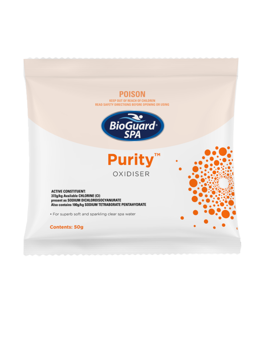 Purity Bioguard BioGuard Purity Spa Shock 1 x50g Single Sachet – Jeff Evans Ltd