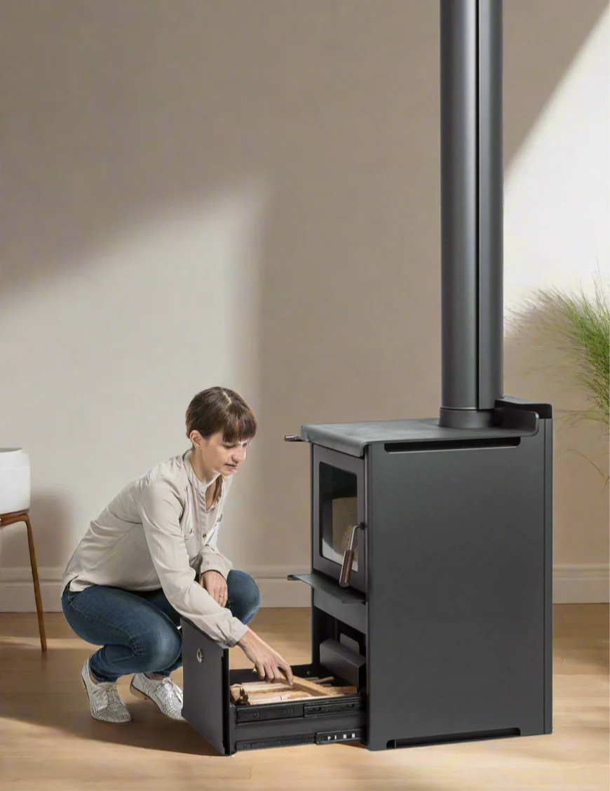 Woodsman Serene ULEB Drawer Wood Fire